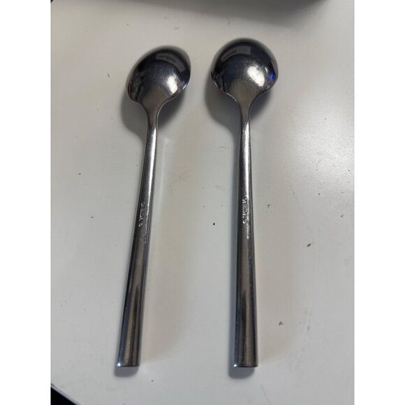Oneida Diameter Stainless Steel 2 Soup Spoons 7"  Flatware - Picture 2 of 4